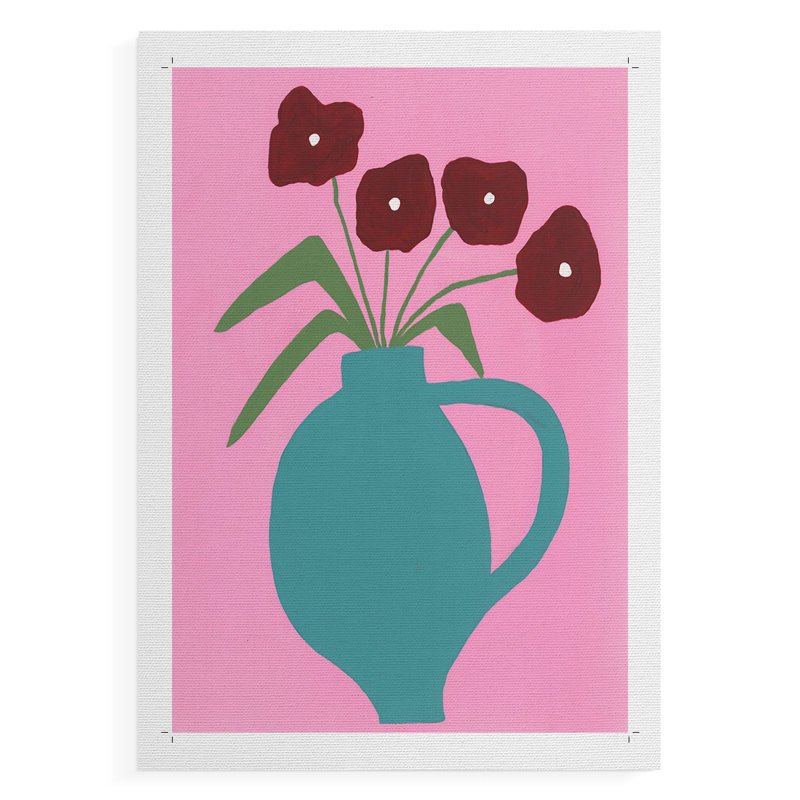 Modern Blooms IV -Canvas Print Only - NOT FRAMED, 18" H x 12" W