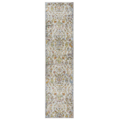 Gleaves Blue/Gray/Green Floral Traditional Indoor Performance Area Rug