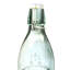 Ensemble de six bouteilles en verre embossées