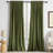 Velvet Blackout Crushed Floral Curtains - Luxury Vintage Patterned Decorative Drapes - Room Darkening 70%-85% （set of 2）-922627453-922627451