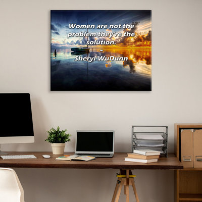 Astoria Grand Gallery Wrapped Canvas By Sheryl WuDunn: "Women are not the problem they’re the solutio