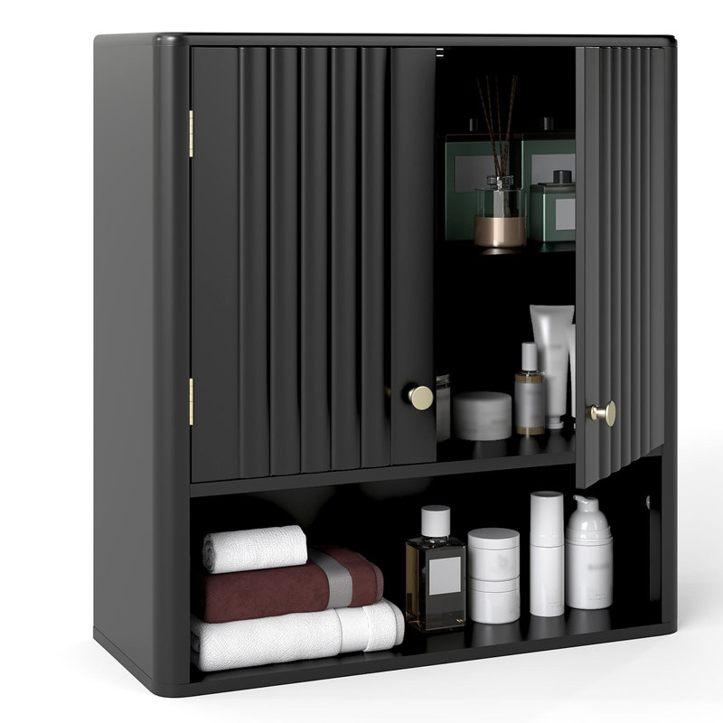 Wall Bathroom Cabinet, Black