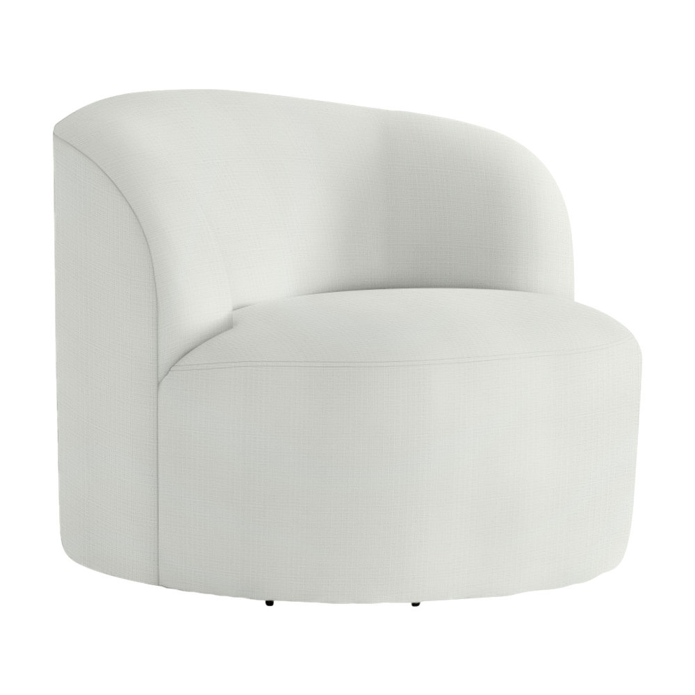 Mulia Swivel Metal Outdoor Lounge Chair , Sunbrella® Cushions Included, Cream Linen 6025-002
