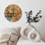 Horloge ara avec feuillage d'automne