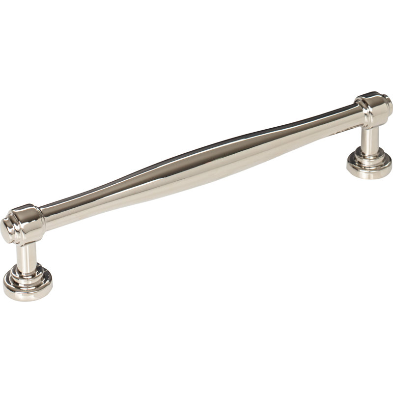 Clarence Bar pull, Polished Nickel, 12" Center to Center