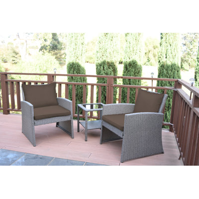 Sharyn 2 - Person Patio Conversation Set with Cushions