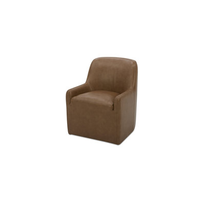 Chaise roulante Maisie en cuir brun clair