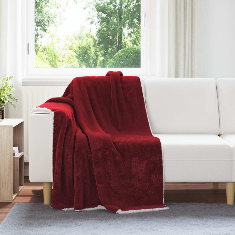 5.3-32 Throw Blanket, Bordeaux Red, 150cm x 130cm