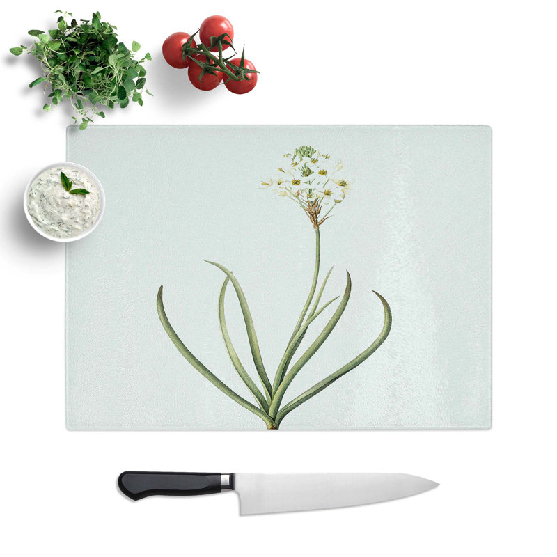 Tempered Glass Arabian Starflower Chopping Board, 28.5 cm W x 20 cm L
