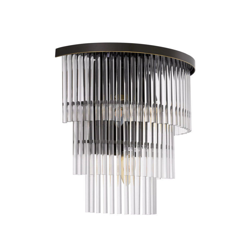 East 3 - Light Flush Mounted Sconce, Black