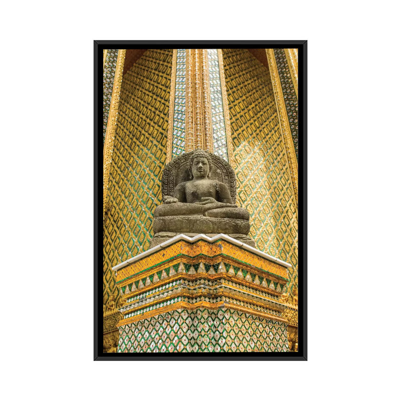 « bangkok, thaïlande the grand palace », reproduction de photo sur toile, H 26 cm x l 18 cm, Toile avec cadre noir