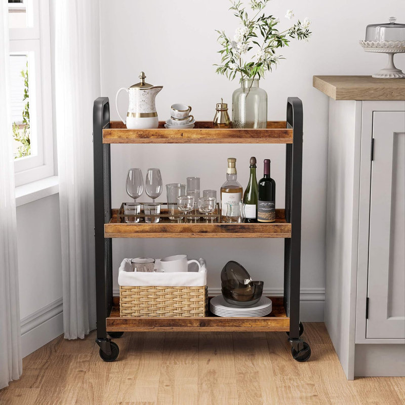 3-Tier Rolling Storage Cart With Wheels