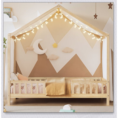 Lit pour enfant avec baldaquin Montessori