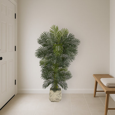 Golden Cane Artificial Palm Tree in Planter