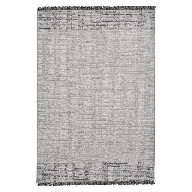 Selz Machine Woven Silver Indoor / Outdoor Rug, Rectangle 160 x 220cm