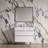 Vittini 39.6'' Single Bathroom Vanity with Ceramic Top with Mirror
