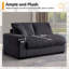 Canapé modulaire en coin 98,7 po 4 pièces en forme de L avec repose-pieds et coussins rembourrés et rembourrés-1148067678