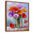 Toile avec cadre flottant brun