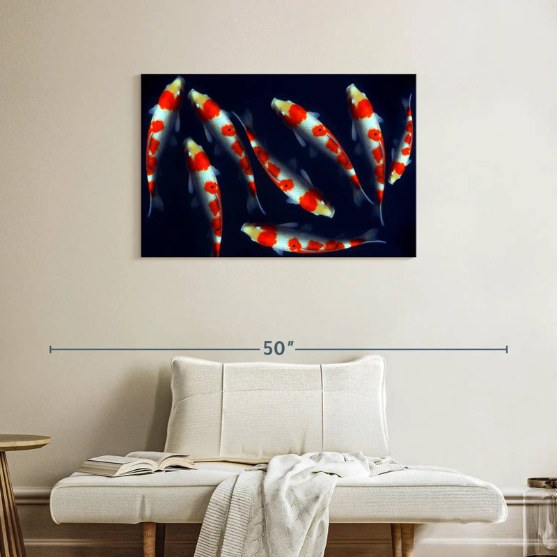 Sleek Koi Fish, 24" H x 36" W