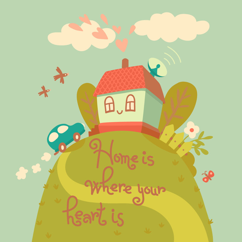 Home by Baksiabat - Wrapped Canvas Print, 30cm H x 30cm W