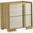 Natural 2-Drawer Nightstand Bedside Table