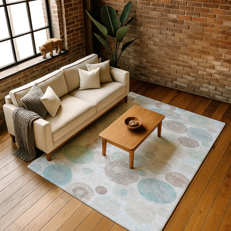 Tapis géométrique de qualité supérieure lavable à la machine Jakiyra AMF1896, Rectangle 10 pi x 14 pi