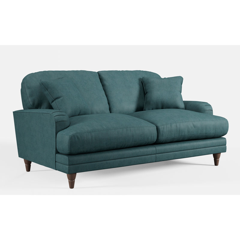 Adaku 2 Seater Sofa, Burnished Beech, Teal