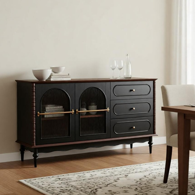 Buffet rétro français, H 33,46 po x l 55,12 po x P 15,75 po