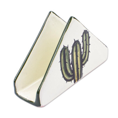 Loon Peak® Handmade Saguaro Ceramic Napkin Holder
