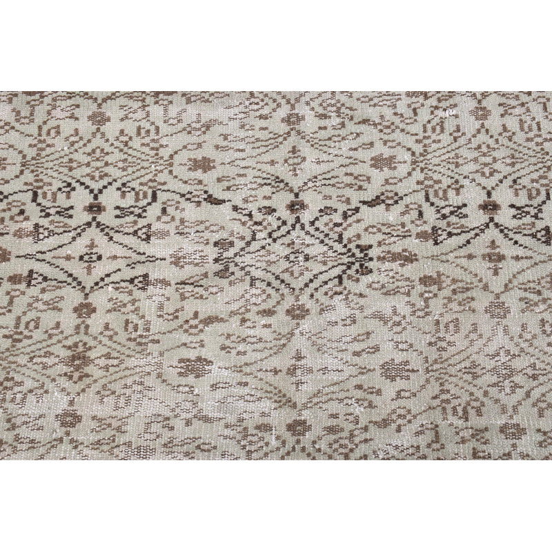 Tapis classique en laine beige, patchwork 35,4 x 44,5