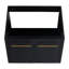 Meuble-lavabo de 24 pouces avec lavabo en résine à rebords épais et trois supports de rangement, finition en châtaignier noir, contreplaqué fonctionnel contemporain pour installation