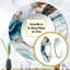 Blue Gold Half Circle Marble Abstract V - Abstract Marble Round Mirror Wall Decor_MTMIR59720-1052003380