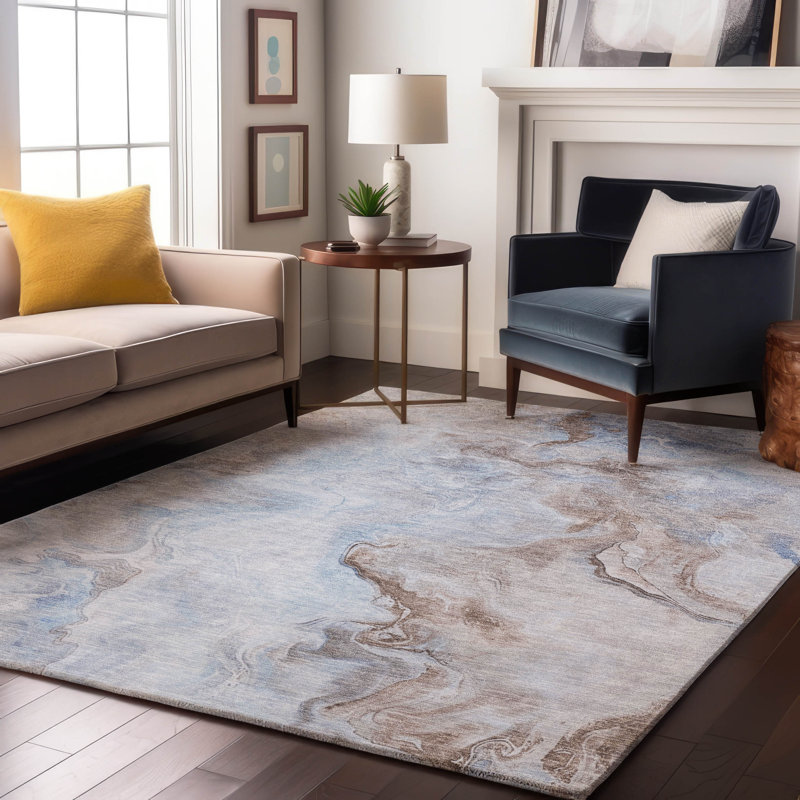 Premium Machine Washable Varasteh AMF1680 Abstract Rug, Rectangle 5' x 7'6"