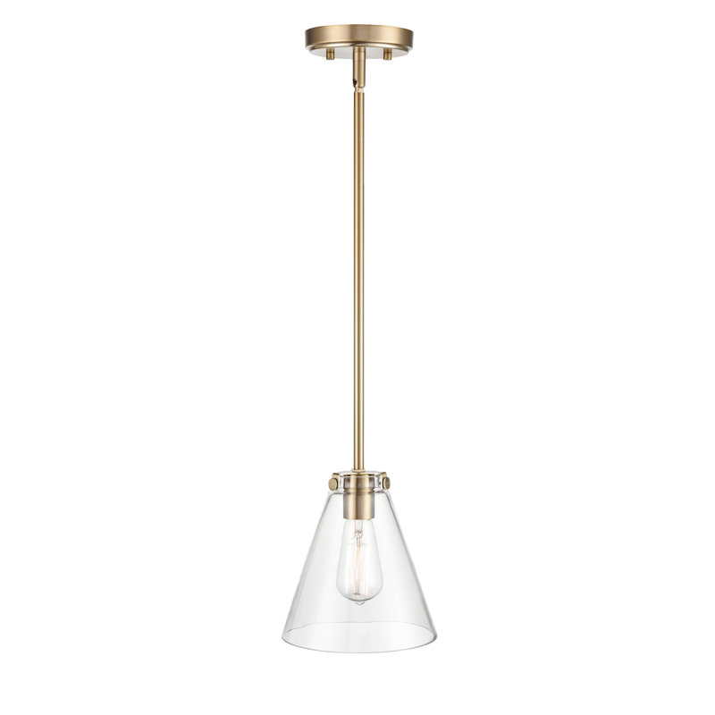 Luminaire suspendu conique à 1 lumière Eligah, Doré