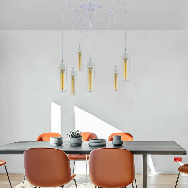 Gurdon 6 - Light White Cluster Pendant
