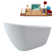 59.1'' x 28.3'' Freestanding Soaking Acrylic Bathtub
