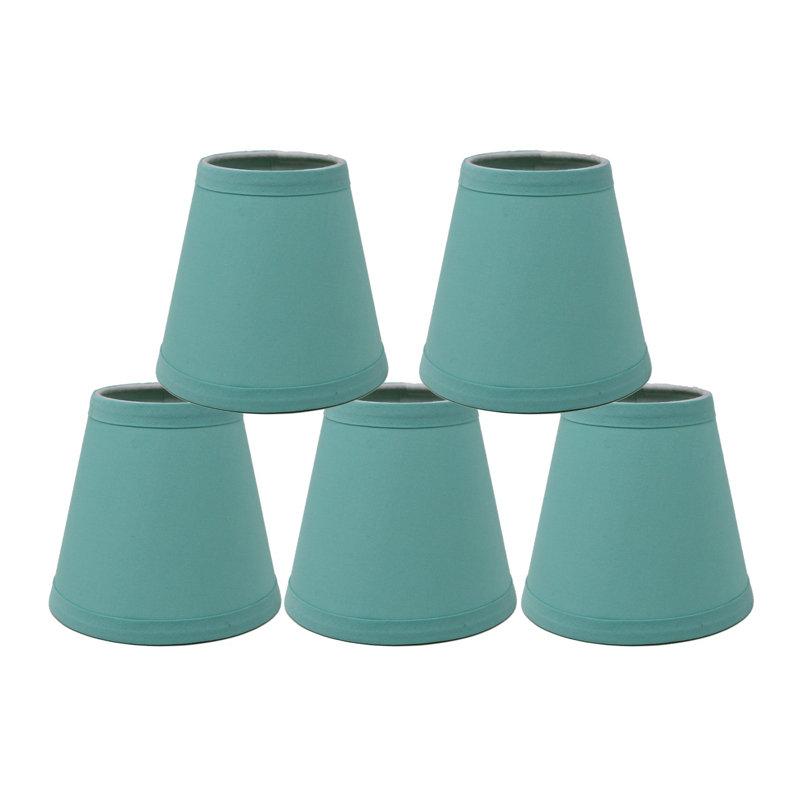 4.5 in. H Cotton Empire Candelabra Shade, Turquoise