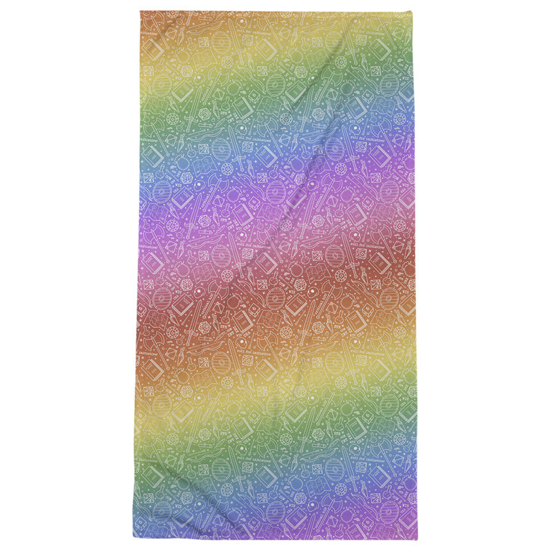 Serviette de plage RPG, Noir / Rouge / Blanc