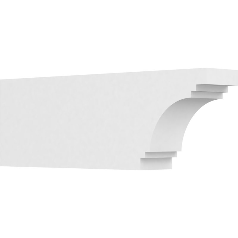 4"W x 8"H x 24"L Standard Pescadero Architectural Grade PVC Rafter Tail, 8"H x 4"W x 24"D