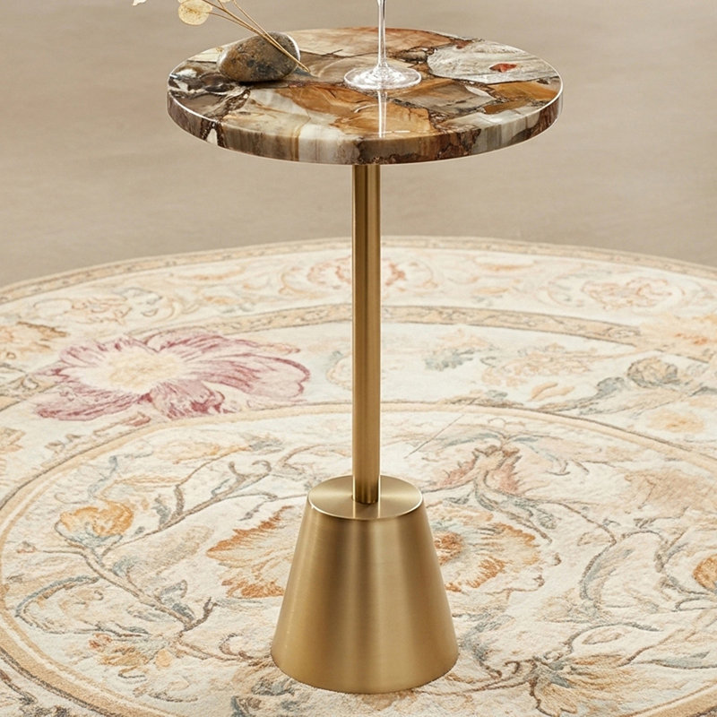 Petrified Wood Top Drink Table