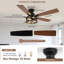 132.08 cm Ceiling Fan with Light Kit