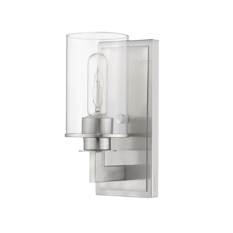 Attah Armed Sconce, Brushed Nickel