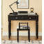 Black Retro Desk with Two Drawers