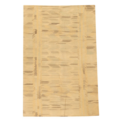 Tapis rectangulaire en laine à tissage plat