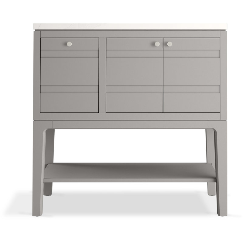 Helst 36-In Bathroom Vanity Set, Mohair Gray
