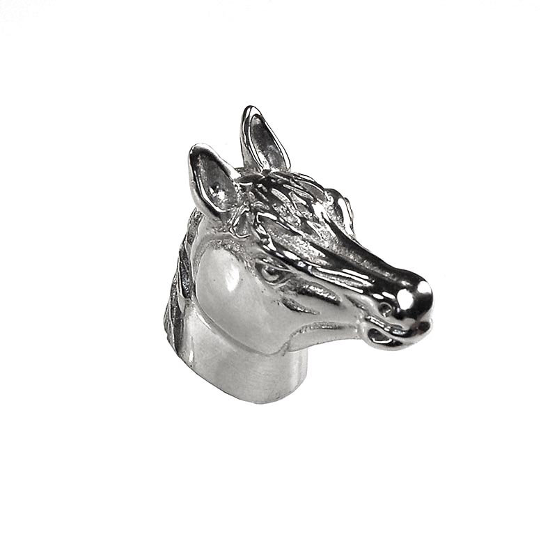 Poignée fantaisie Equestre, Nickel poli, L 1,25 po x l 0,5 po x P 1,125 po