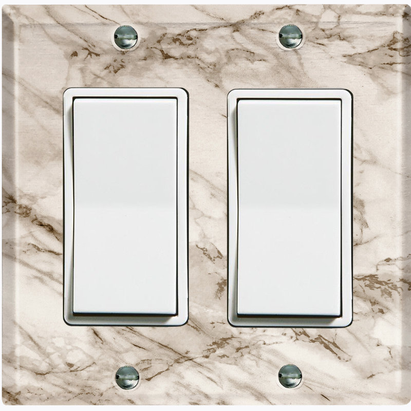 Plaque murale décorative 2 bandes, Beige / Blanc