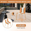 Ensemble de 4 chaises colorées, siège en polypropylène, pieds en métal, confort optimal, design moderne et attrayant, utilisables à l'intérieur et à l'extérieur. Chaises rayées avec blocs en plastique beige, orange et blanc. Ergonomiques.