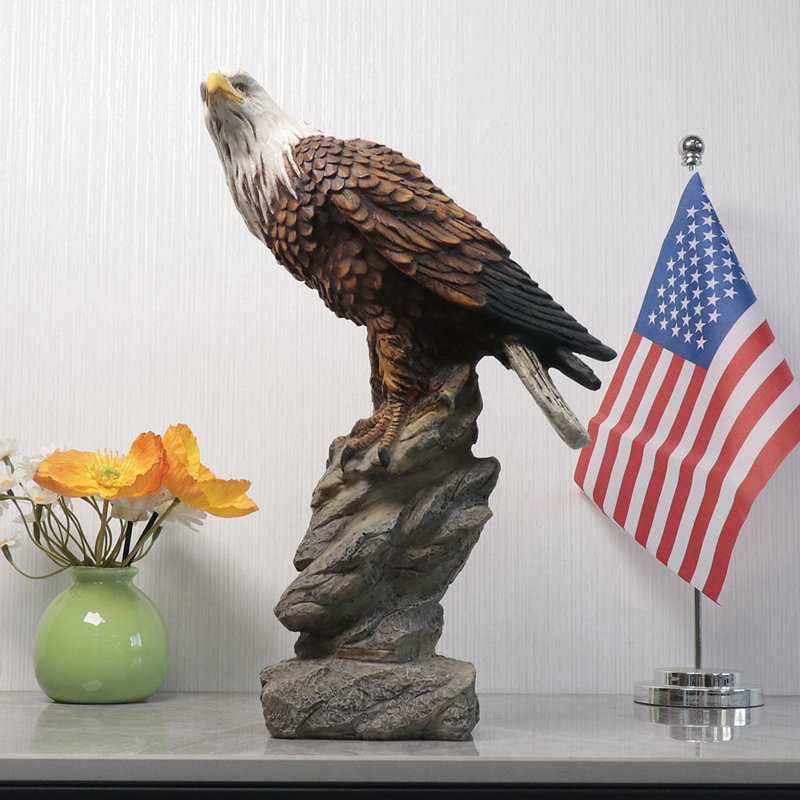 Ornement statue aigle à tête blanche, hauteur de 8,66 pouces