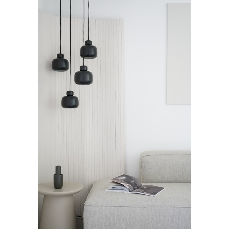 Stone Pendant (Small), 127.8" H x 9.4" W x 9.4" D, Black